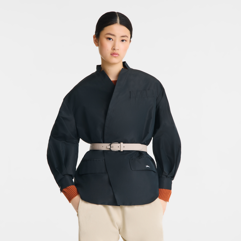 Kimono jacket , Black - Techno taffeta  - View 4 of  5
