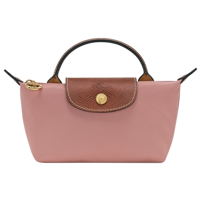Le Pliage Original Pouch with handle , Pink Tea - Recycled canvas