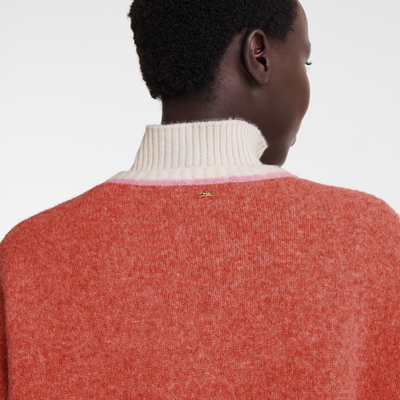 null Round collar jumper, Coral/Pink