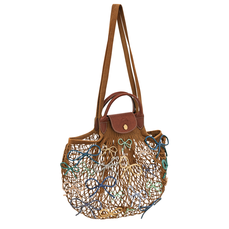 Le Pliage Collection L Mesh bag , Tobacco - Canvas  - View 3 of  4