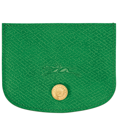 Épure Card holder , Green - Leather