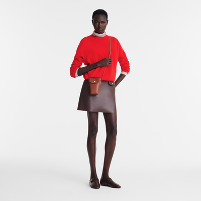 &Eacute;pure Phone case with lace , Brown - Leather