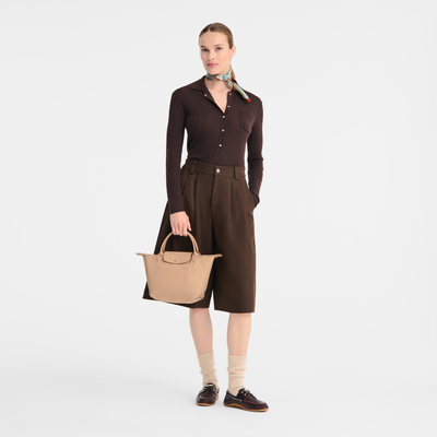 Le Pliage One S Handbag , Beige - Canvas