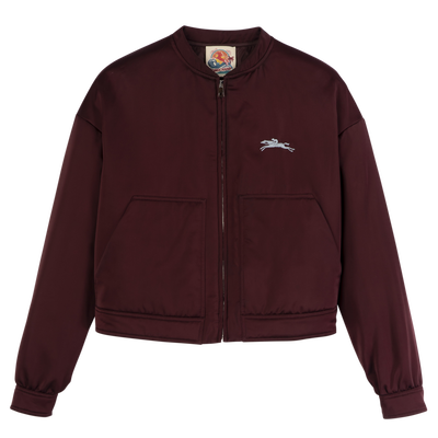 Jacket , Burgundy - Satin