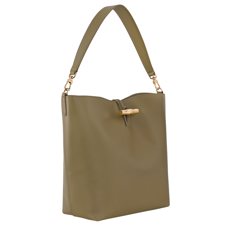 Le Roseau M Hobo bag , Olive - Leather  - View 3 of  5