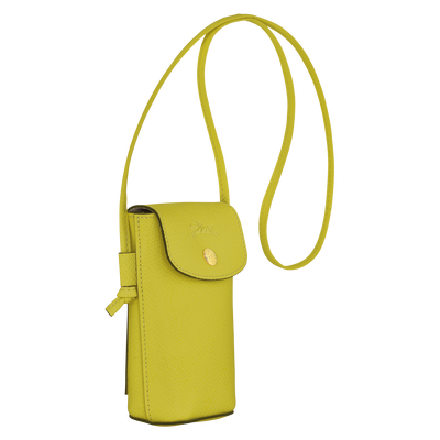 Épure Phone case with leather lace, Kiwi Green