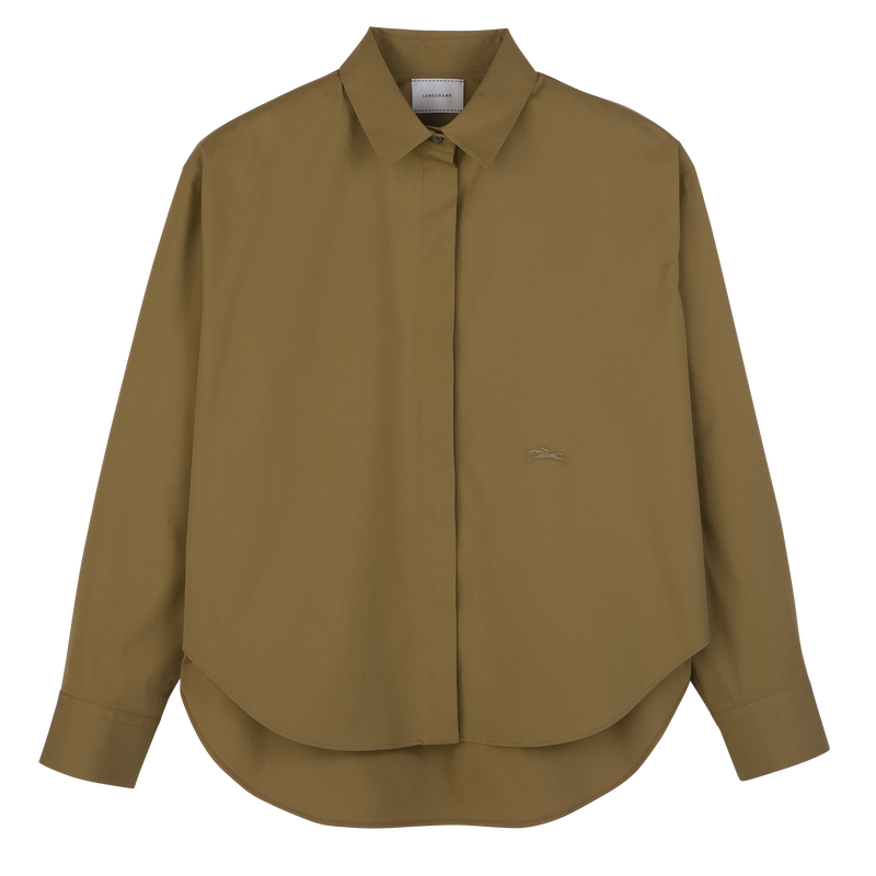 Shirt , Olive - Popelin  - View 1 of  5