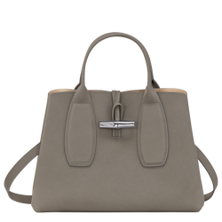 Roseau M Handbag , Turtledove - Leather