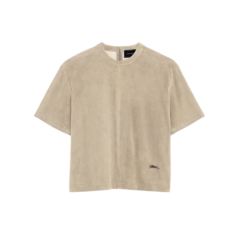 Short leather top , Linen - Leather  - View 1 of  5