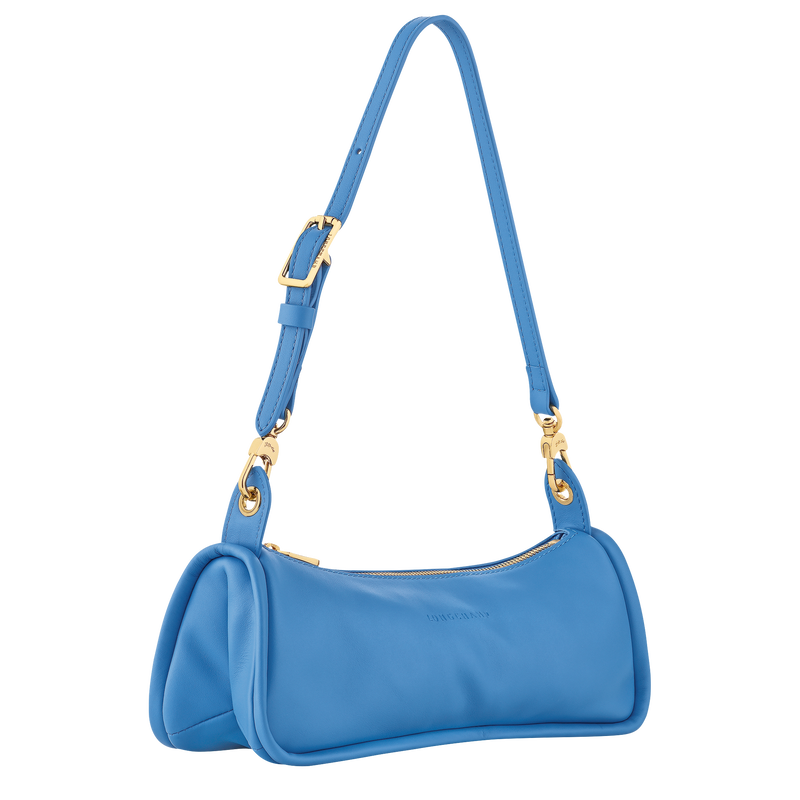 Looong M Shoulder bag , Azure - Leather  - View 3 of  7