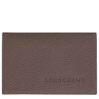 Le Foulonn&eacute; Card holder , Taupe - Leather