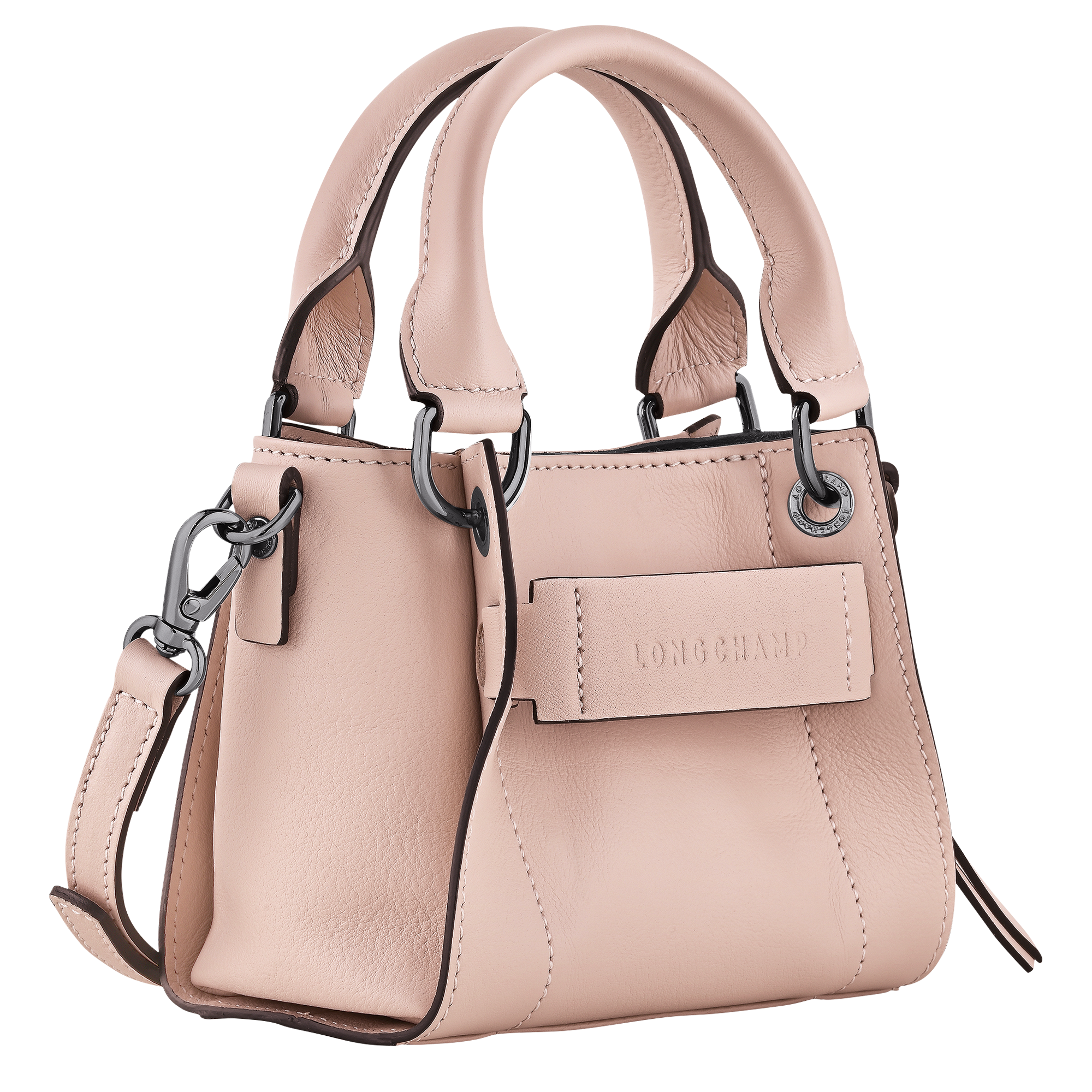 Handbag XS, Petal Pink - View 3 of
5 - zoom in Longchamp 3D Handbag XS, Petal Pink