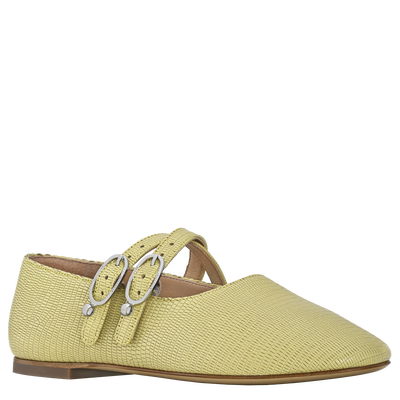 Le Foulonn&eacute; Ballerinas , Lime - Leather