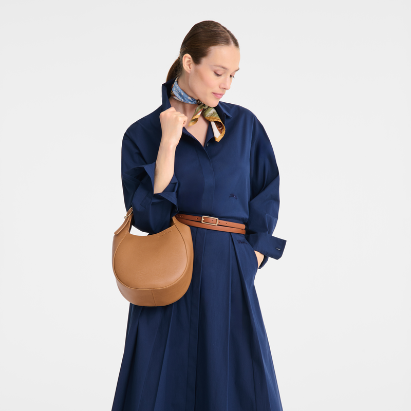 Le Foulonn&eacute; S Handbag , Pecan - Leather  - View 8 of  8