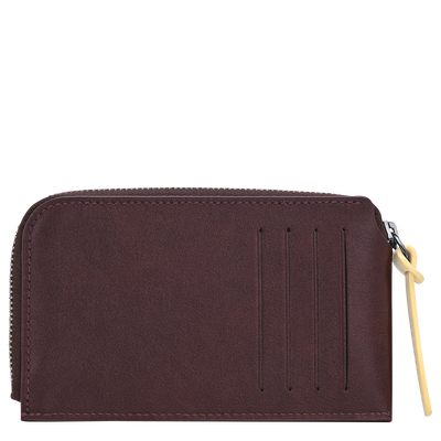 Longchamp Pocket Card holder , Mocha - Leather