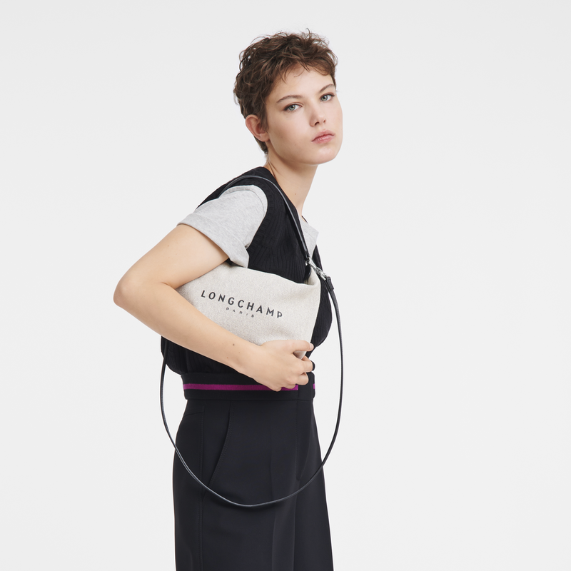Essential S Crossbody bag Ecru - Canvas | Longchamp TH