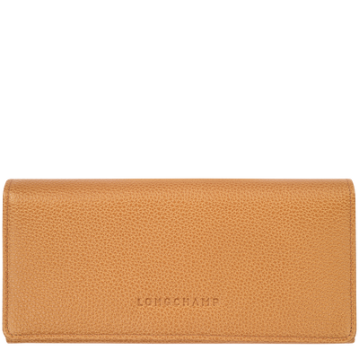 Le Foulonné Continental wallet , Walnut - Leather