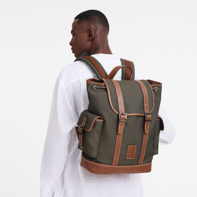 Boxford Backpack , Brown - Recycled canvas