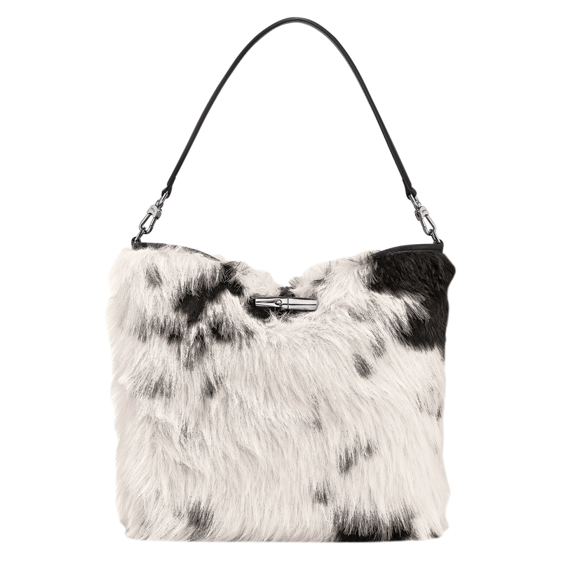 Le Roseau M Hobo bag , Black/White - Canvas  - View 1 of  4
