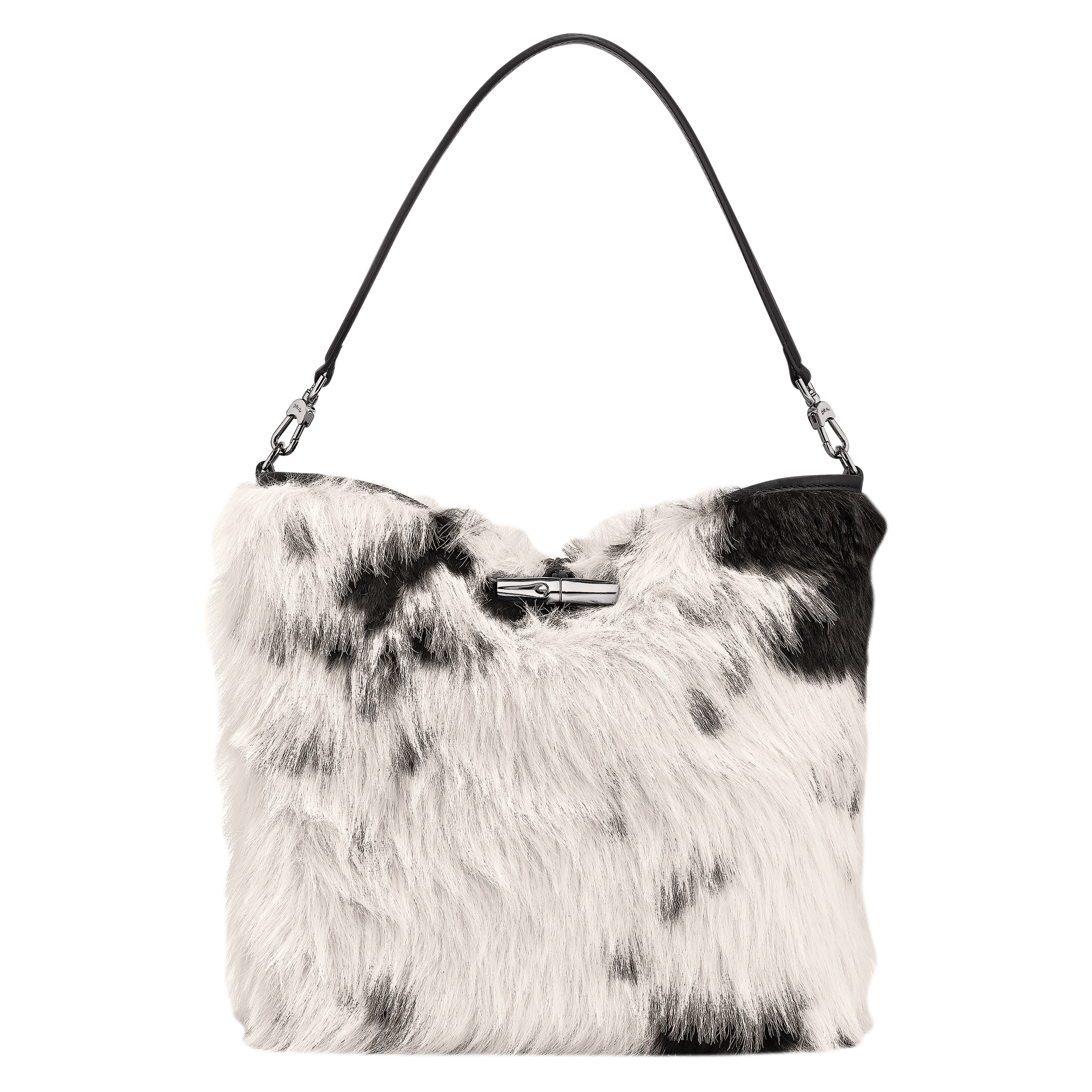 Hobo bag M, Black/White - View 1 of
4 - zoom in Le Roseau Hobo bag M, Black/White