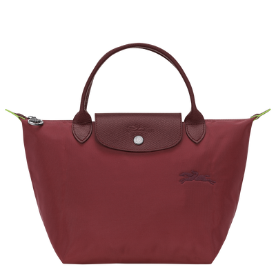 Le Pliage Green S Handbag , Pomegranate - Recycled canvas