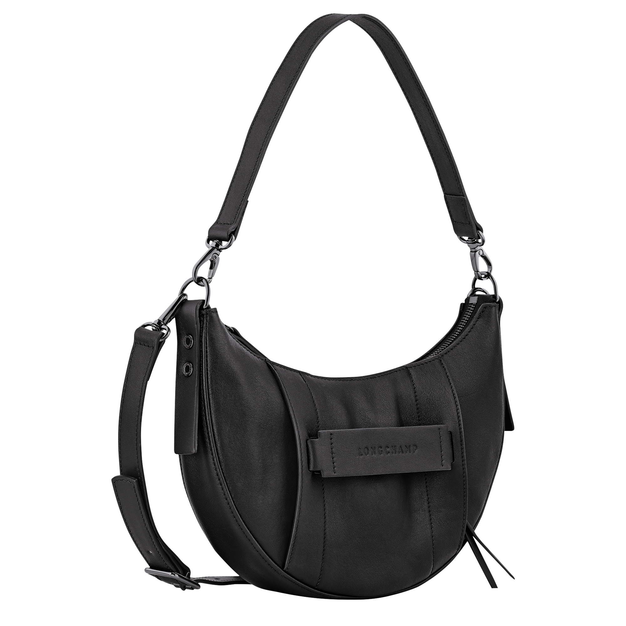 Crossbody bag S, Black - View 3 of 
        4 - zoom in Longchamp 3D Crossbody bag S, Black