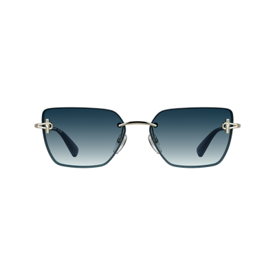 null Sunglasses, Gold/Blue