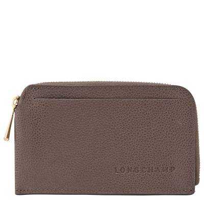 Le Foulonn&eacute; Card holder , Taupe - Leather