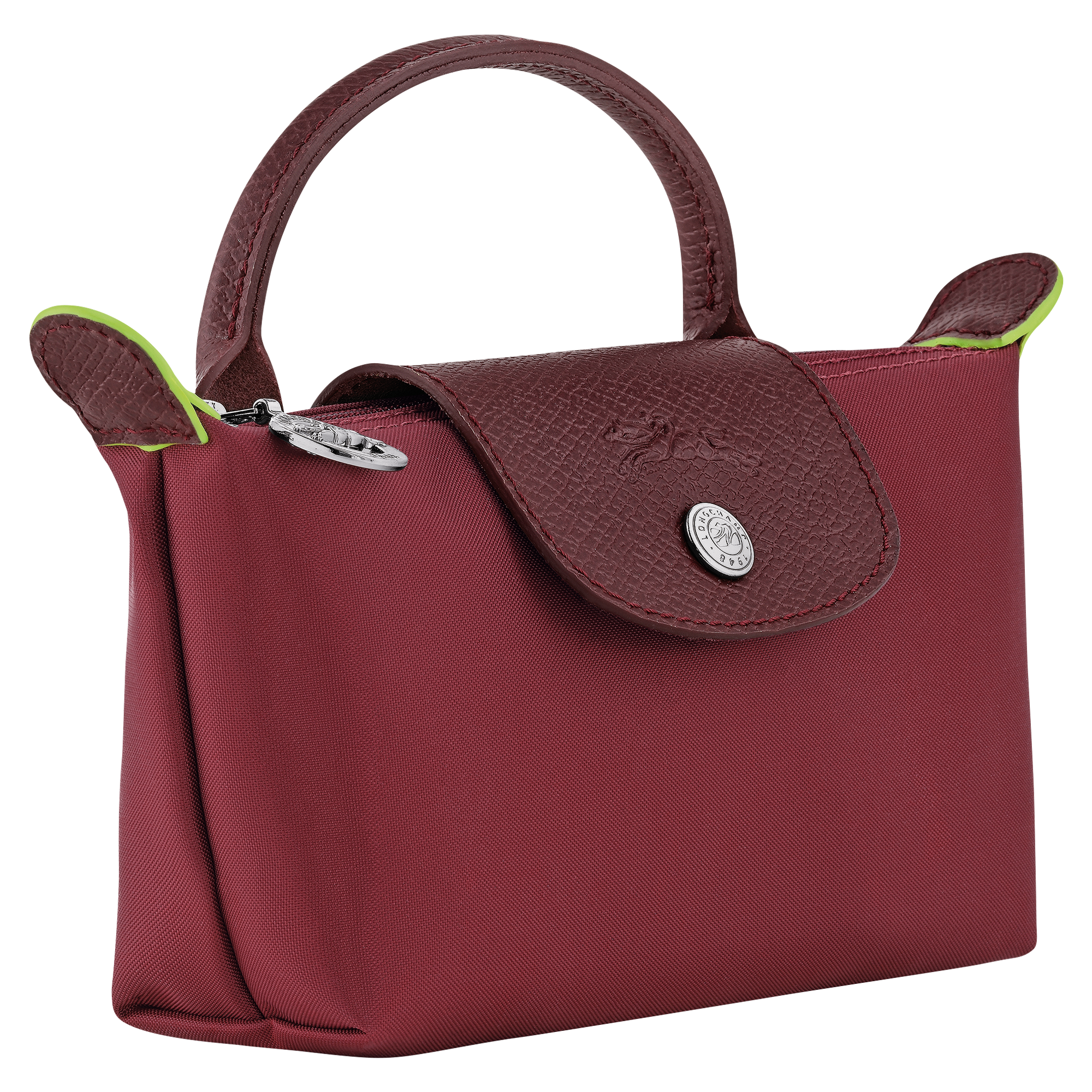 Pouch with handle, Pomegranate - View 2 of
5 - zoom in Le Pliage Green Pouch with handle, Pomegranate