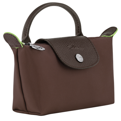 Le Pliage Green Pouch with handle, Mocha