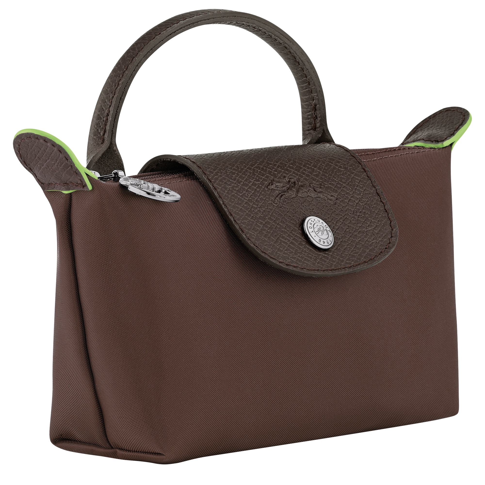 Pouch with handle, Mocha - View 3 of
6 - zoom in Le Pliage Green Pouch with handle, Mocha