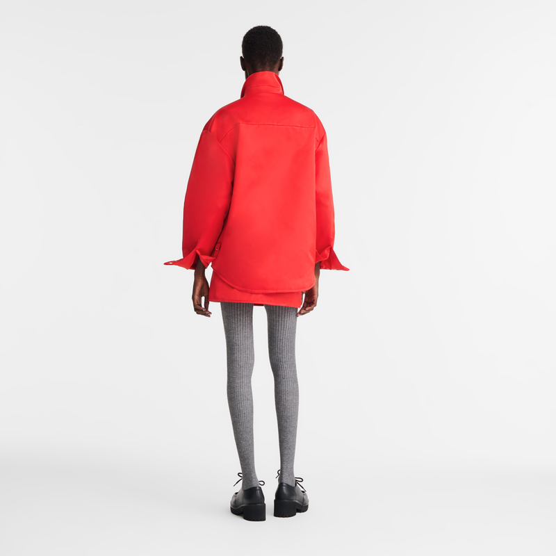 Shirt , Red - Techno satin  - View 2 of  4