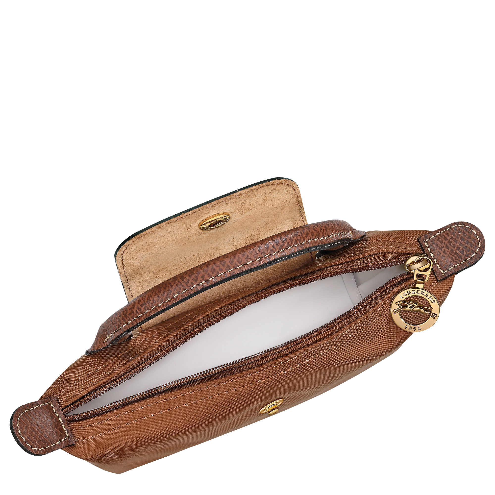 Le Pliage Original Pouch with handle, Cognac