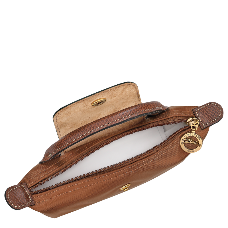 Le Pliage Original Pouch with handle , Cognac - Recycled canvas  - View 5 of  6