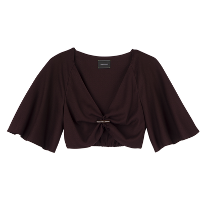 Top , Burgundy - Crepe