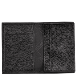 Le Foulonné Card holder , Black - Leather