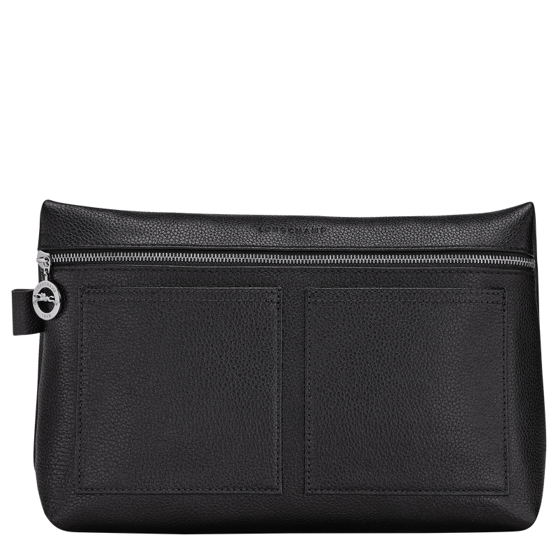 Le Foulonn&eacute; Toiletry case , Black - Leather  - View 1 of  3