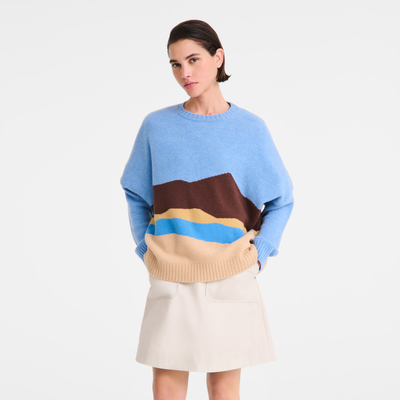 Sweater Caroline H&eacute;lain x Longchamp , Beige - Knit